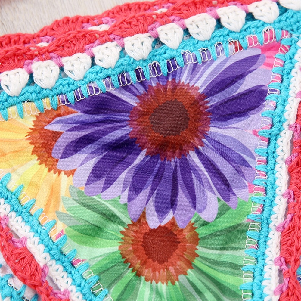 Last 1Hippie Hooray Boho Floral Crochet Bikini - Picture 7 of 7